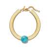 Lele Sadoughi NECKLACES TURQUOISE STONE SET SNAKE CHAIN NECKLACE