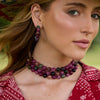 Lele Sadoughi NECKLACES WILDBERRY TOURMALINE MULTI STRAND NECKLACE