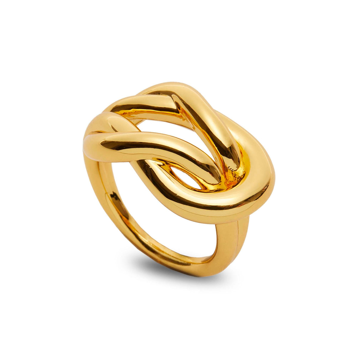 Lele Sadoughi RING GOLD KNOTTED RING
