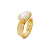 Lele Sadoughi RINGS ONE SIZE PEARL DOME SIGNET RING