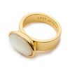 Lele Sadoughi RINGS ONE SIZE PEARL DOME SIGNET RING