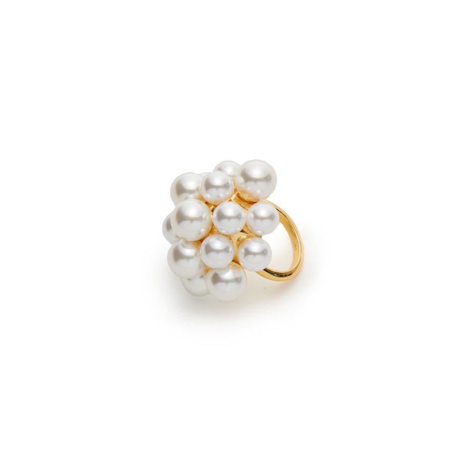 Lele Sadoughi RINGS ONE SIZE PEARL GRAPE COCKTAIL RING