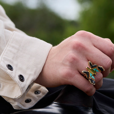 Lele Sadoughi RINGS PAINTED MESA WILD BUTTERFLY RING