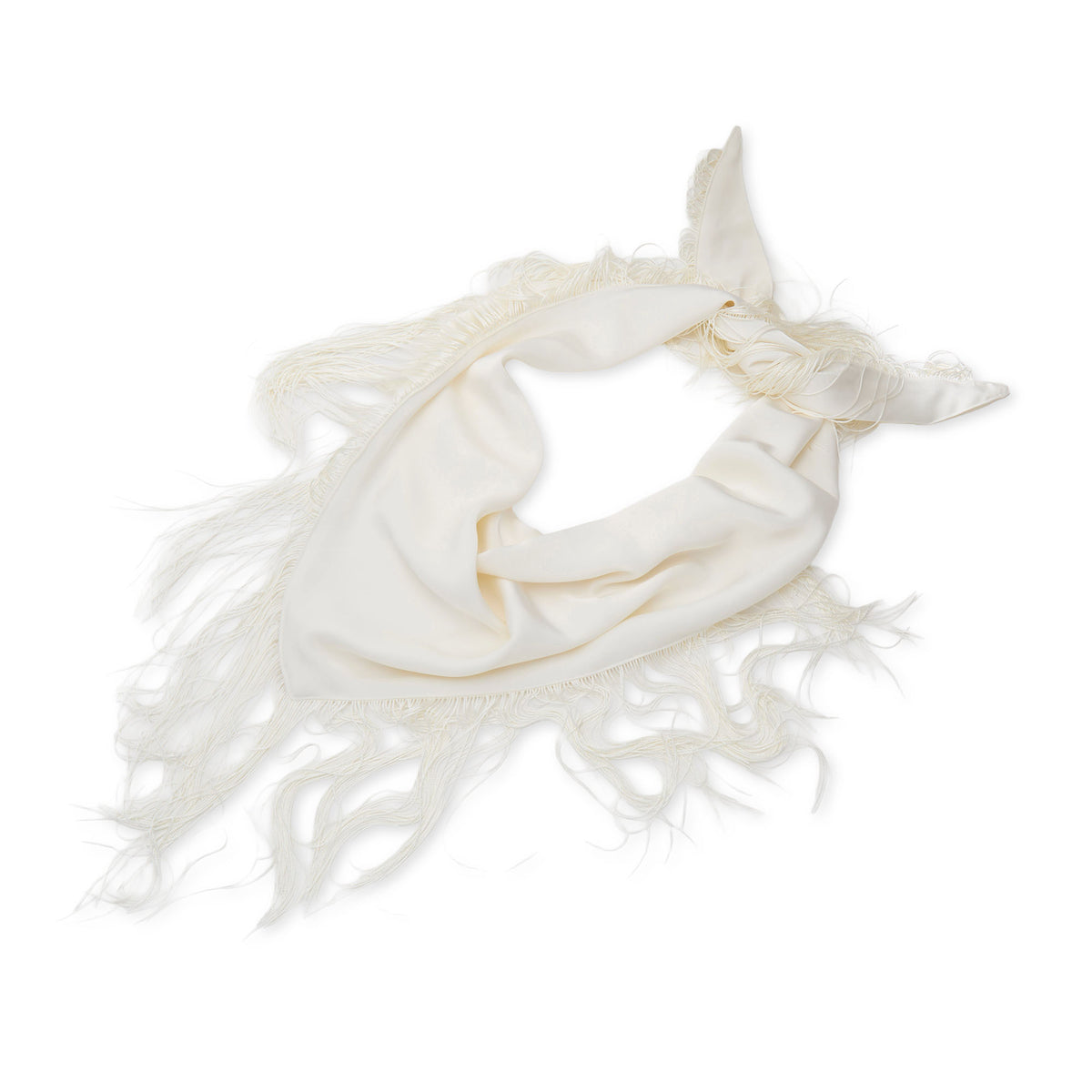 Lele Sadoughi SCARF IVORY AUDREY FRINGE SCARF