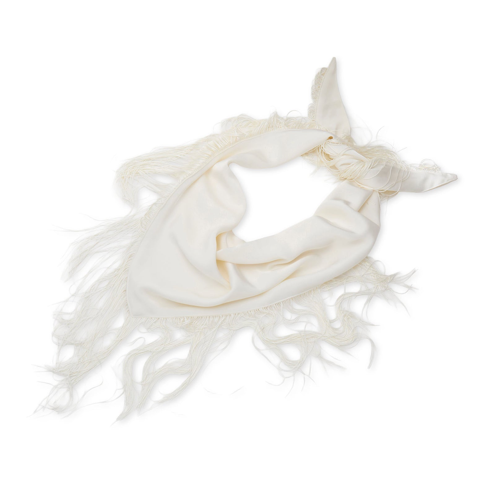 Lele Sadoughi SCARF IVORY AUDREY FRINGE SCARF