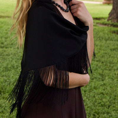 Lele Sadoughi SCARF JET AUDREY FRINGE SCARF