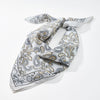 Lele Sadoughi SCARVES IVORY PAISLEY SQUARE SCARF