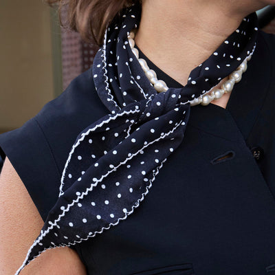 Lele Sadoughi SCARVES JET DOT AUDREY SCARF
