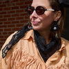 Lele Sadoughi SCARVES JET FLORAL AUDREY LACE SCARF