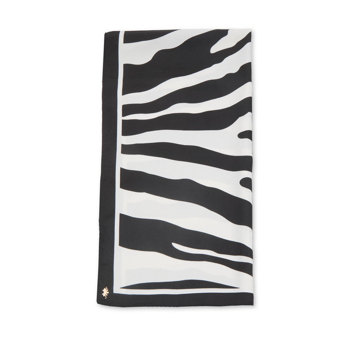 Lele Sadoughi SCARVES JET OVERSIZED ZEBRA SQUARE SATIN SCARF