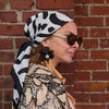 Lele Sadoughi SCARVES JET OVERSIZED ZEBRA SQUARE SATIN SCARF