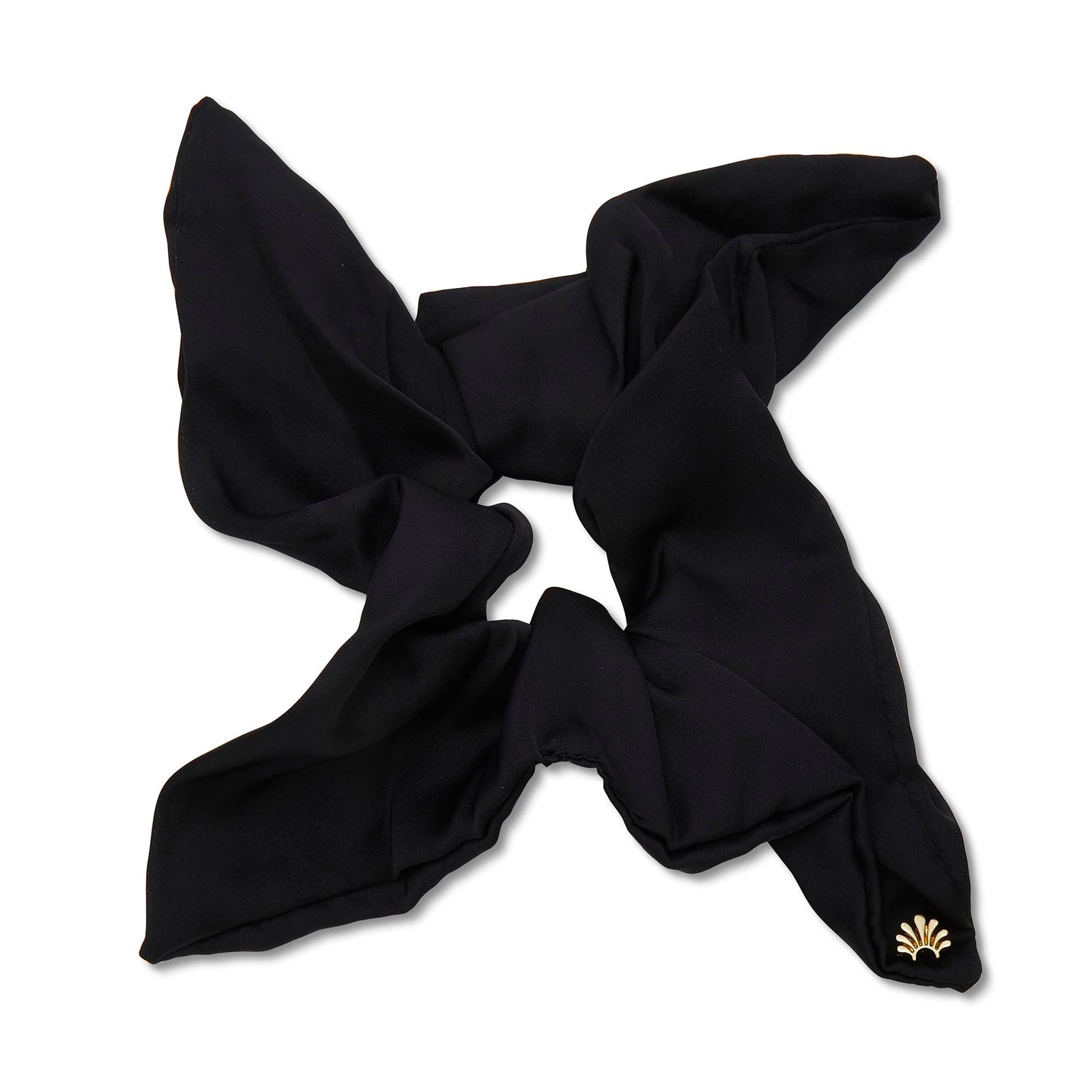 LELE SADOUGHI SCRUNCHIE JET SQUARE SILK SCRUNCHIE