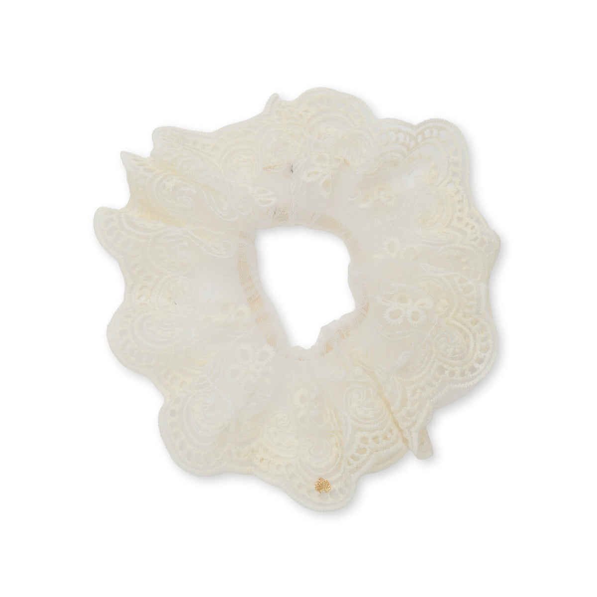 Lele Sadoughi SCRUNCHIE ULTA STYLES FOR LELE IVORY LACE SCRUNCHIE