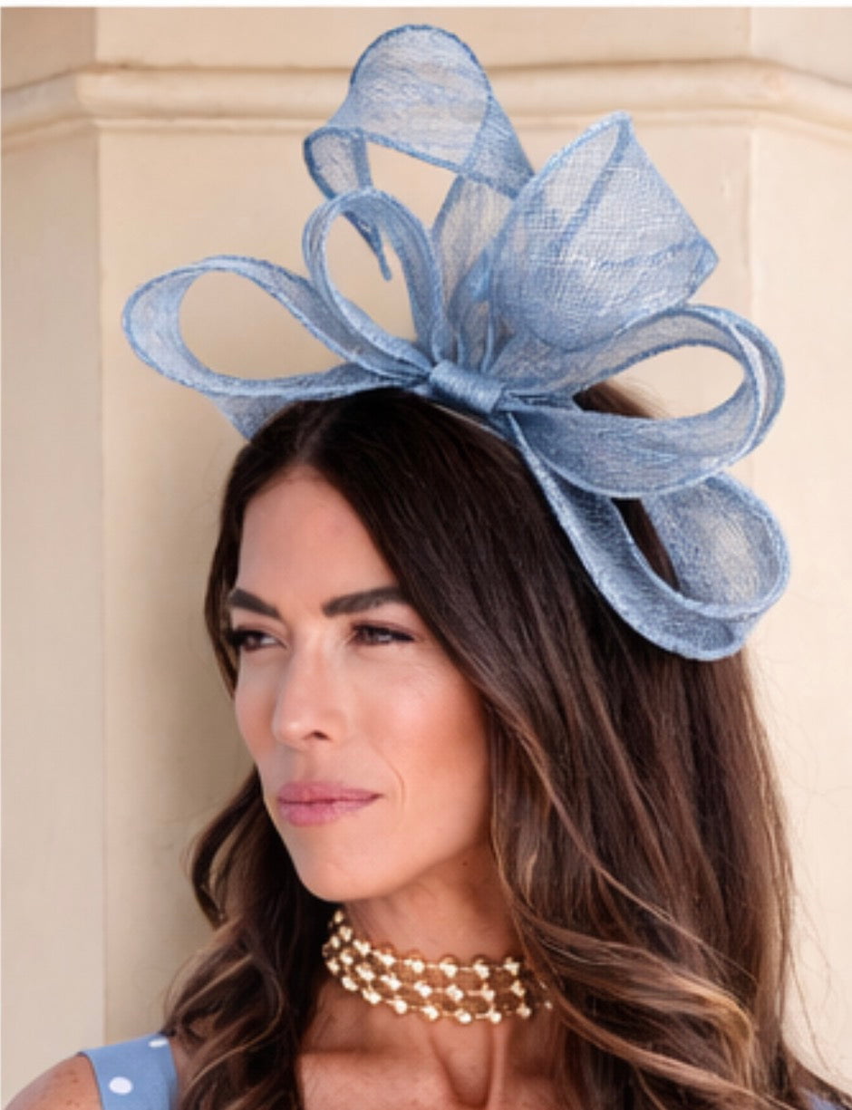 Lele Sadoughi SILVER BLUE DRAMATIC HOLLY