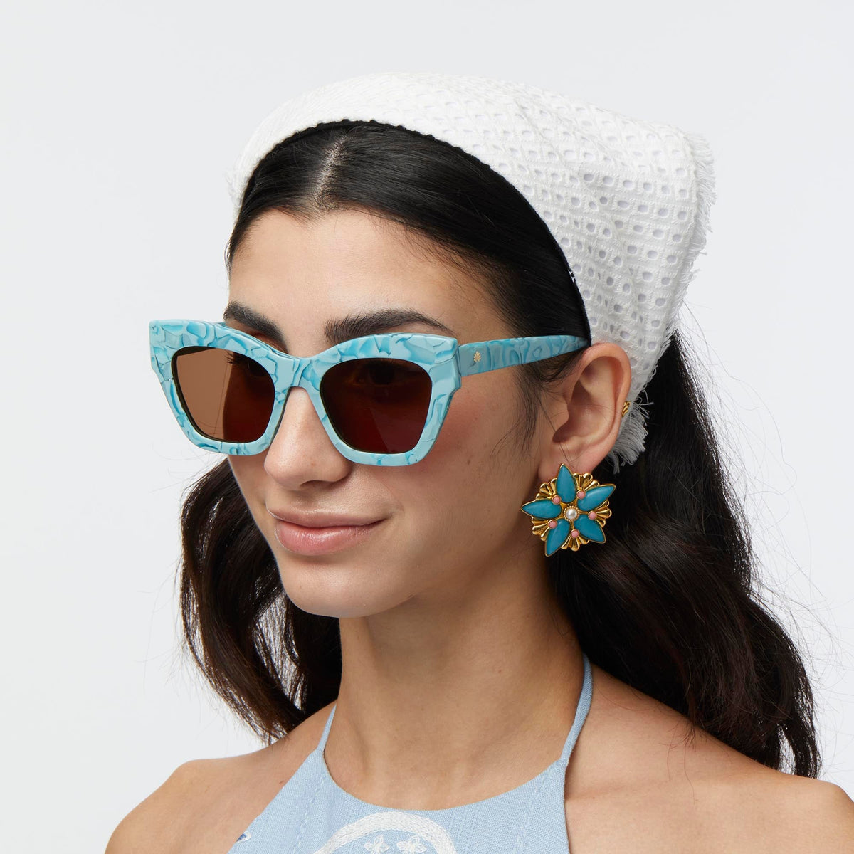 LELE SADOUGHI SUNGLASS TURQUOISE LIDO SUNGLASSES