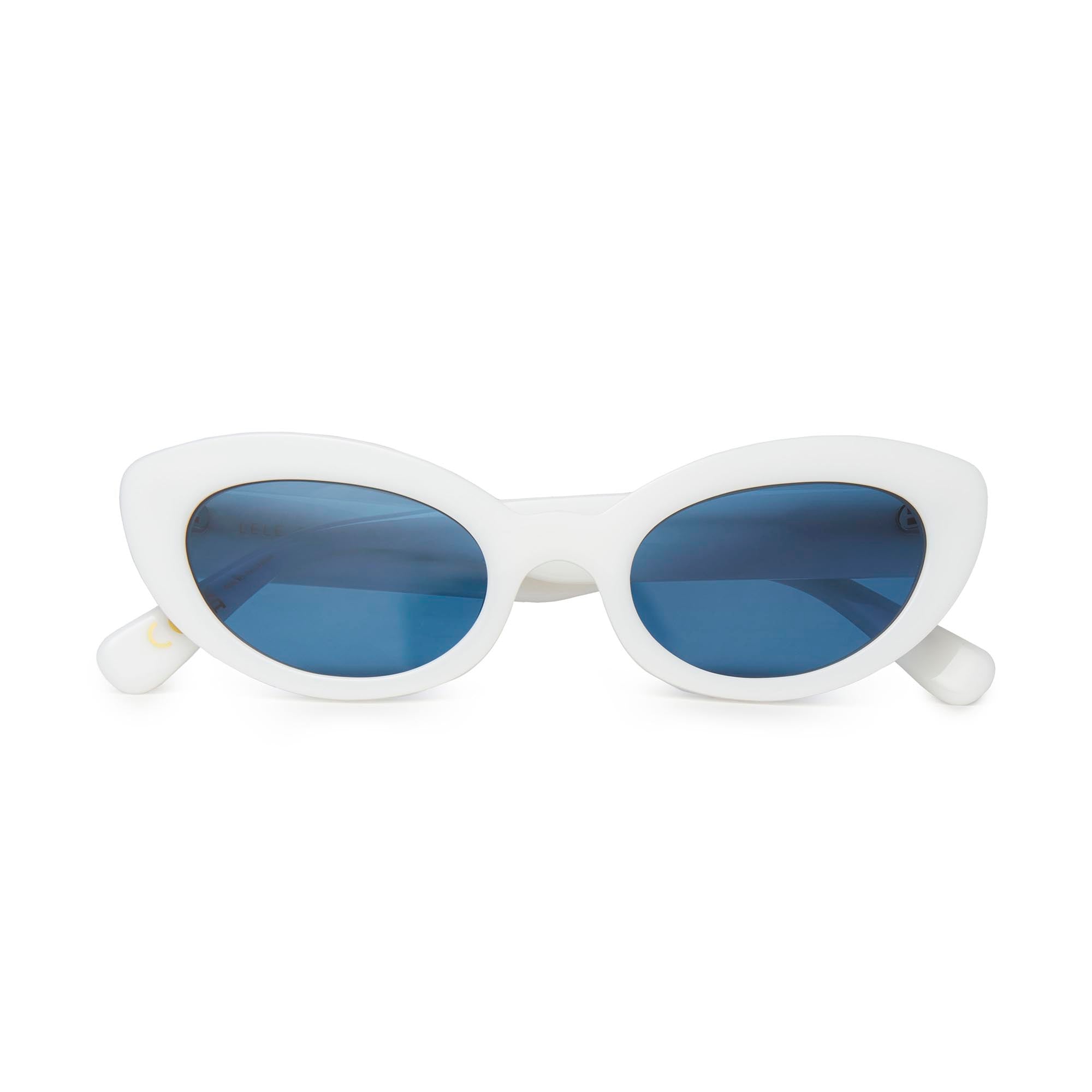 BARBIE x LELE SADOUGHI IVORY VINTAGE CAT-EYE SUNGLASSES