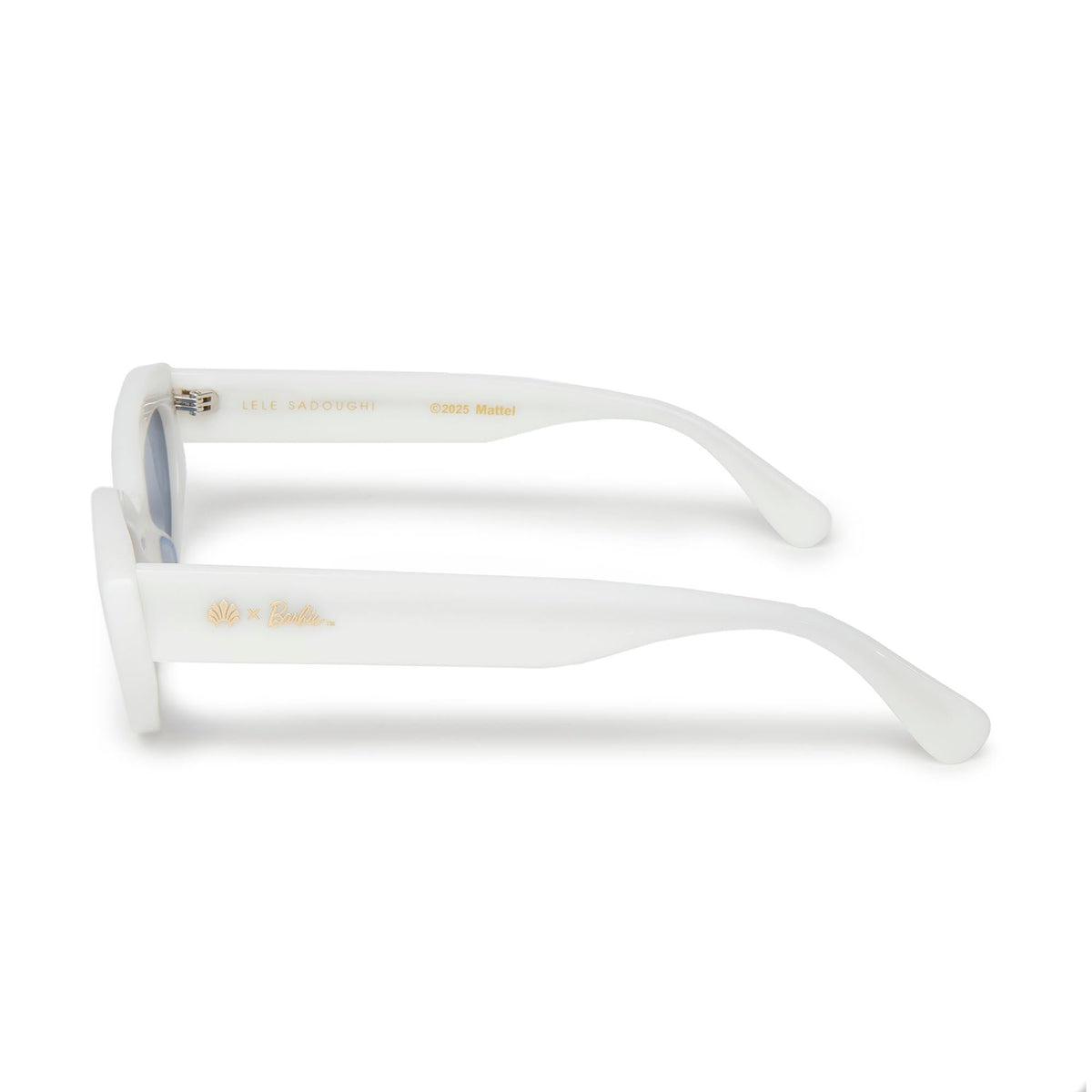 LELE SADOUGHI SUNGLASSES BARBIE™ x LELE SADOUGHI IVORY VINTAGE CAT-EYE SUNGLASSES