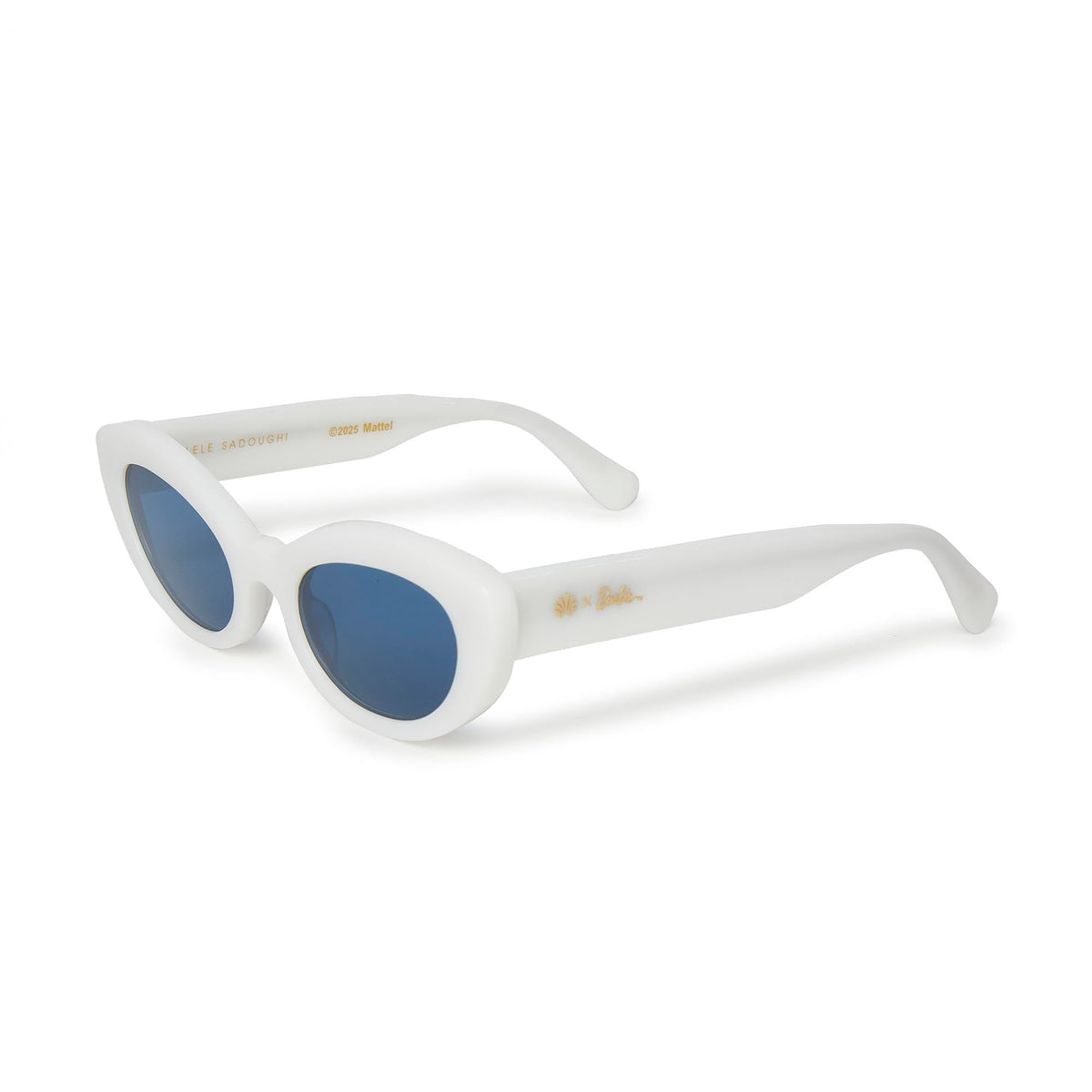 LELE SADOUGHI SUNGLASSES BARBIE™ x LELE SADOUGHI IVORY VINTAGE CAT-EYE SUNGLASSES