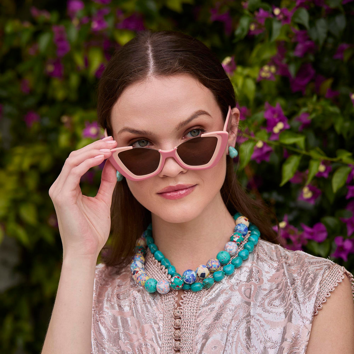 Lele Sadoughi SUNGLASSES BUBBLEGUM BRICKELL CAT EYE SUNGLASSES
