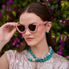 Lele Sadoughi SUNGLASSES BUBBLEGUM BRICKELL CAT EYE SUNGLASSES