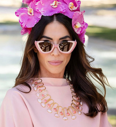 Lele Sadoughi SUNGLASSES BUBBLEGUM BRICKELL CAT EYE SUNGLASSES