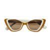 Lele Sadoughi SUNGLASSES CARAMEL ALMOND BRICKELL CAT EYE SUNGLASSES