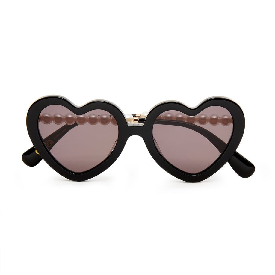 Lele Sadoughi Pearly Sweetheart Acetate Cat-eye Sunglasses In White/purple  Gradient