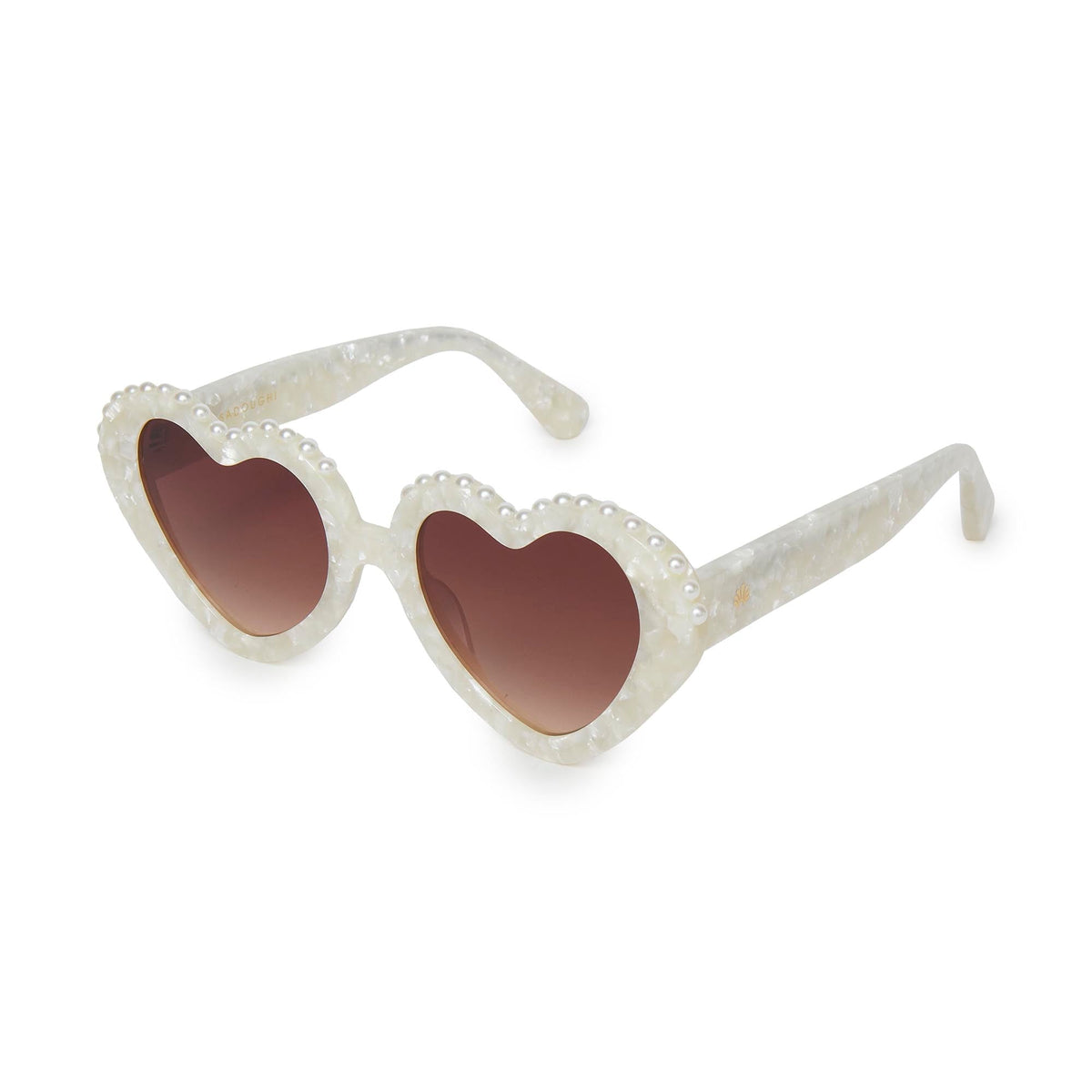 Lele Sadoughi SUNGLASSES MOTHER OF PEARL SWEETHEART SUNGLASSES