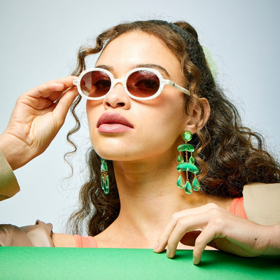 Lele Sadoughi SUNGLASSES ONE SIZE MOTHER OF PEARL AUSTIN SUNGLASSES