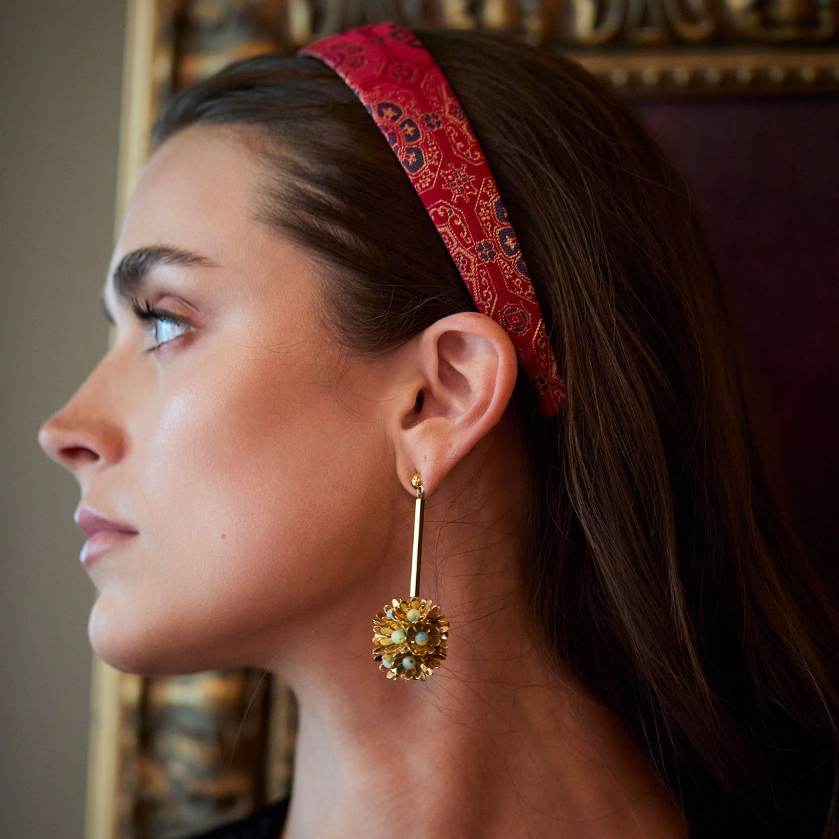 Lisa Sadoughi HEADBANDS SCARLET BESSETTE FOLK HEADBAND