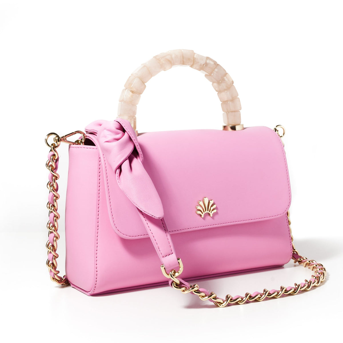 Lele Sadoughi BAGS ONE SIZE / ROSE QUARTZ ROSE QUARTZ TABITHA TOP HANDLE CROSSBODY