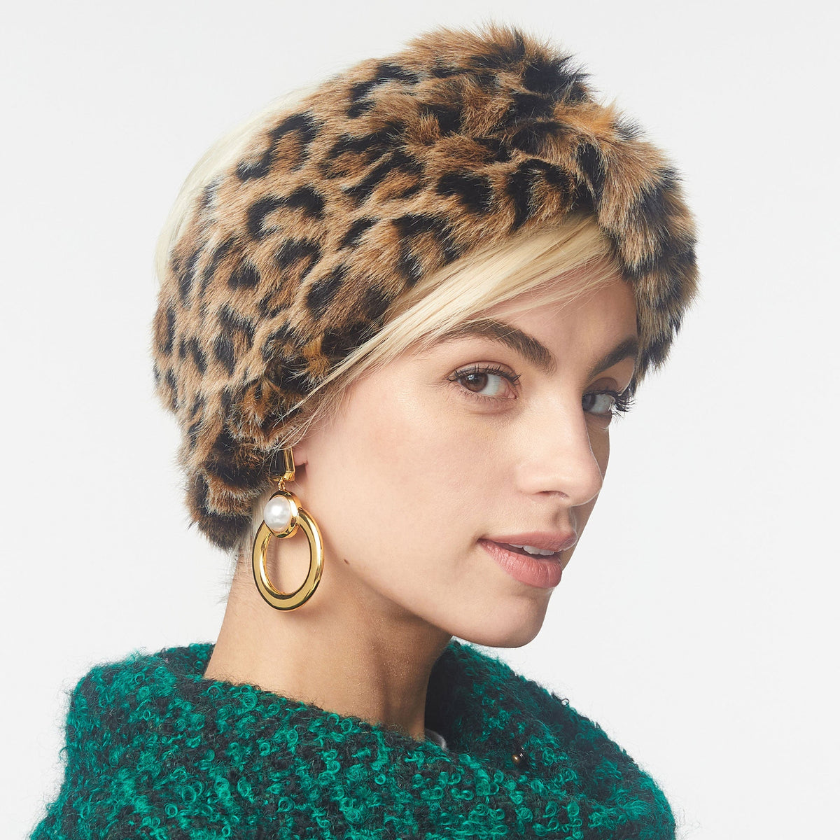 Lele Sadoughi COLD WEATHER ONE SIZE / LEOPARD LEOPARD FAUX FUR TWISTED EAR WARMER