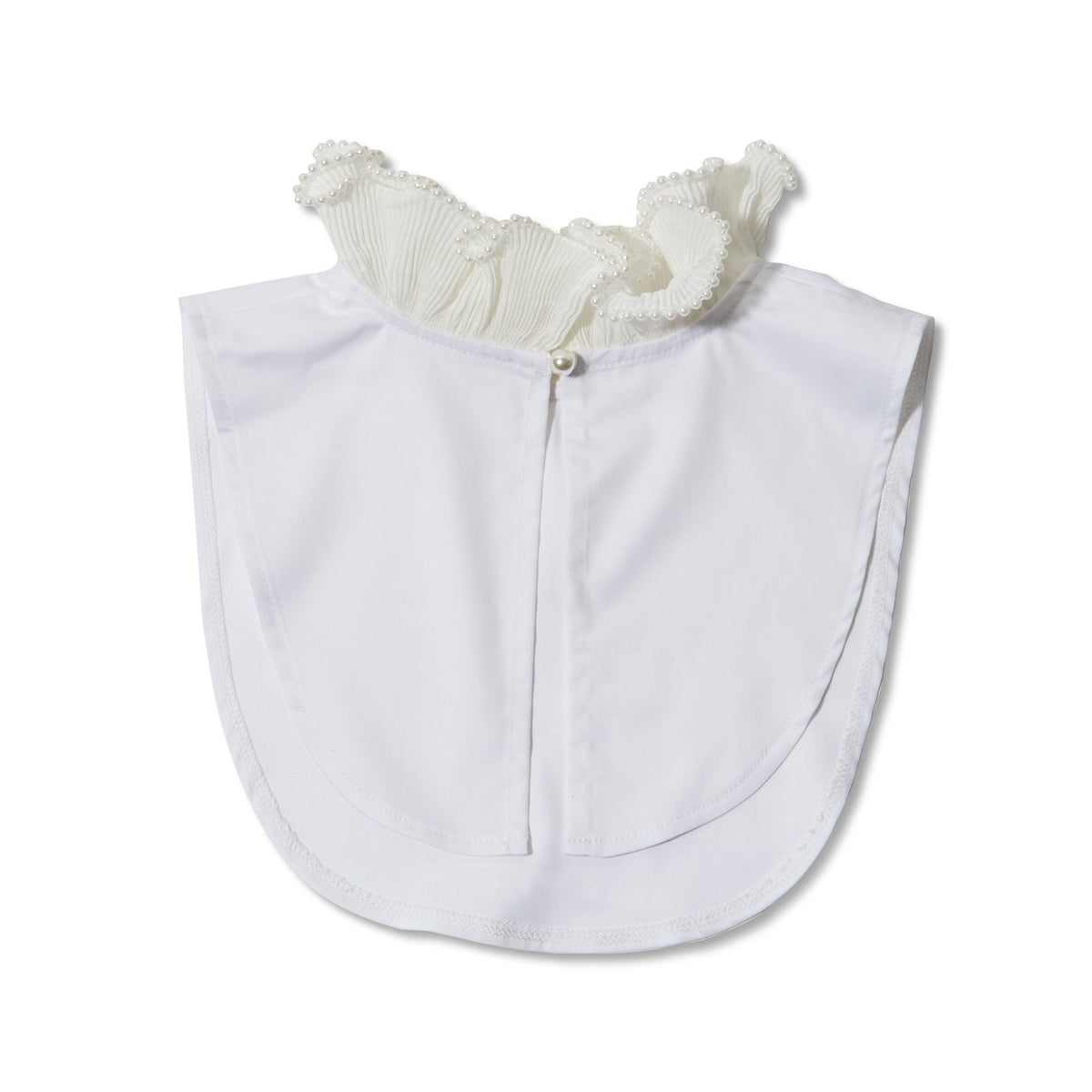 Lele Sadoughi COLLARS ONE SIZE / IVORY IVORY JULIANA PEARL FRAMED HIGH-NECK COLLAR