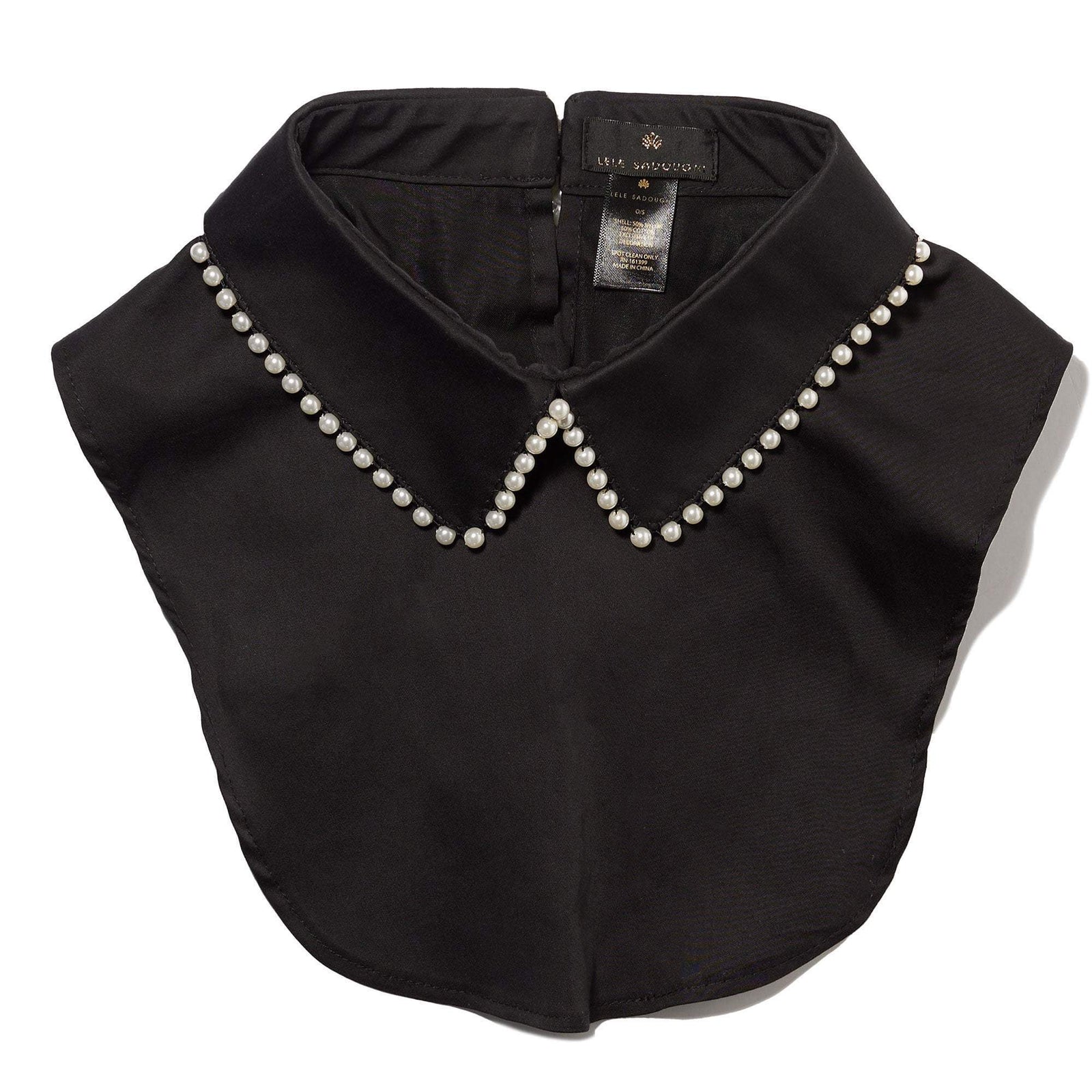Lele Sadoughi COLLARS ONE SIZE / JET JET PEARL FRAMED COLLAR