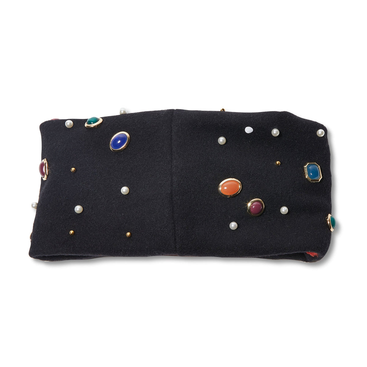 Lele Sadoughi EARMUFFS ONE SIZE / JET JET BEZEL JEWEL KNOTTED EAR WARMER