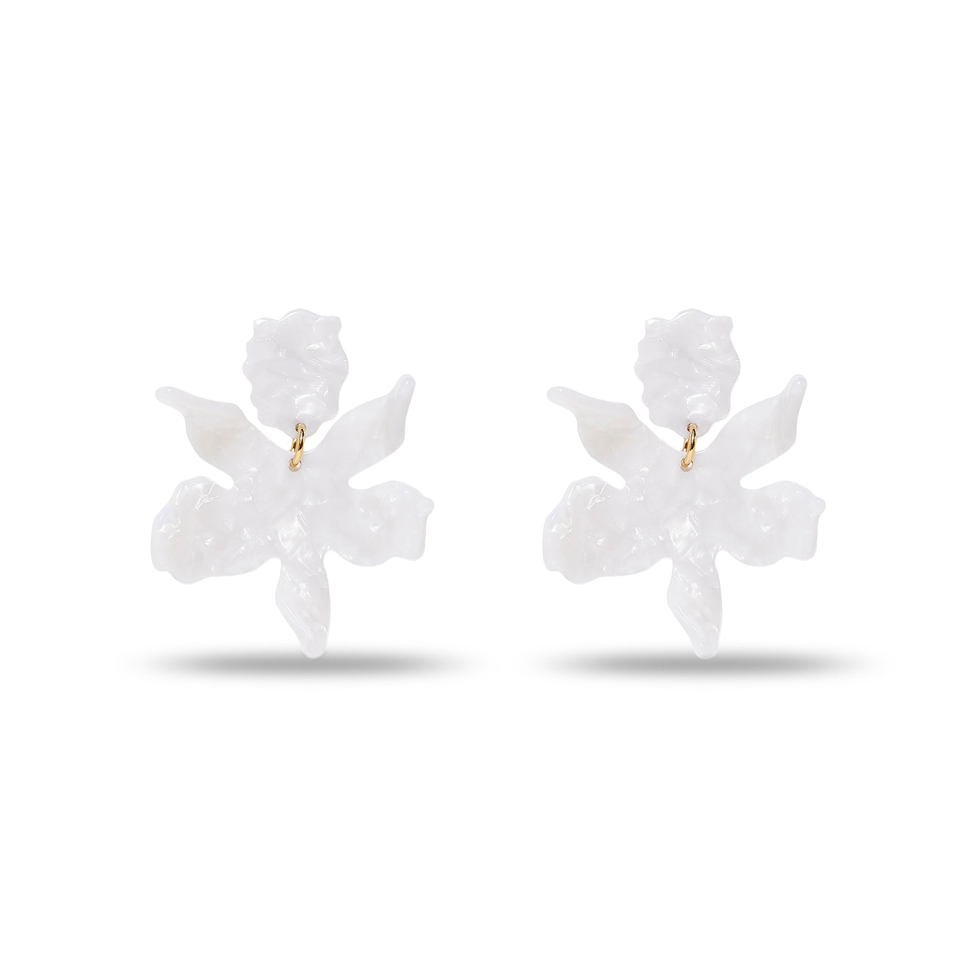 Lele Sadoughi EARRINGS ONE SIZE / Mother of Pearl MOTHER OF PEARL SMALL PAPER LILY EARRINGS