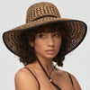Lele Sadoughi HATS ONE SIZE NEUTRAL NIGHT BRIELLE CHECKERED STRAW HAT