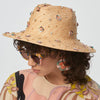 Lele Sadoughi HATS ONE SIZE TAFFY RAINBOW ZINNIA EMBELLISHED STRAW HAT