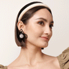 Lele Sadoughi HEADBANDS LATTE VELVET GIGI HEADBAND
