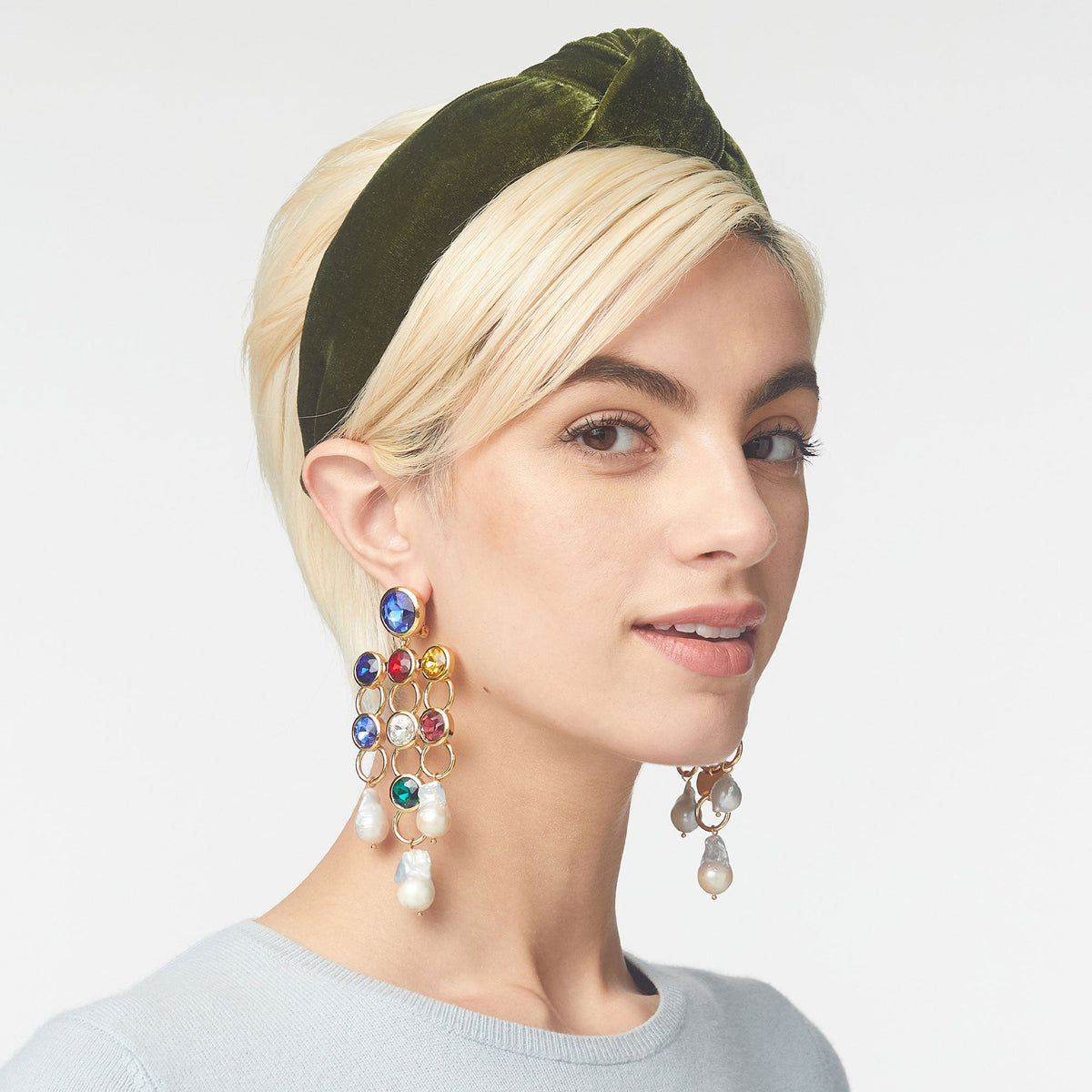 Lele Sadoughi HEADBANDS ONE SIZE / ALPINE ALPINE VELVET KNOTTED HEADBAND