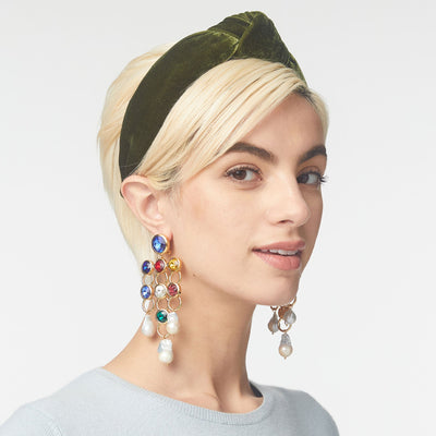 Lele Sadoughi HEADBANDS ONE SIZE / ALPINE ALPINE VELVET KNOTTED HEADBAND