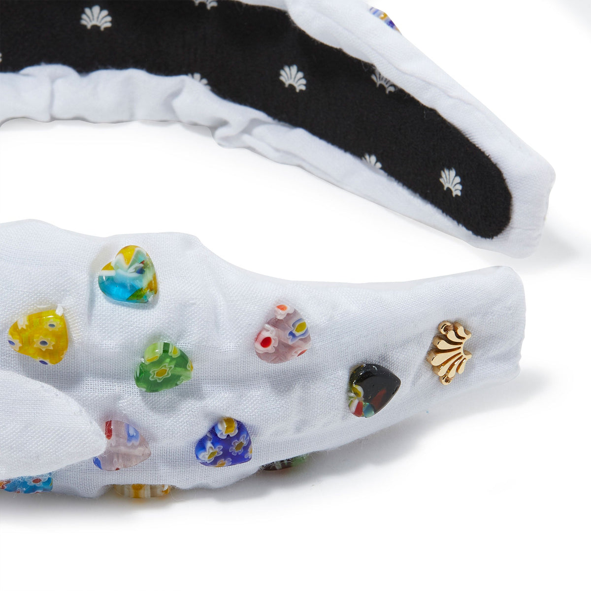 Lele Sadoughi HEADBANDS ONE SIZE / BIANCA MOSAIC BIANCA MOSAIC FIORE HEART VERONICA BOW HEADBAND