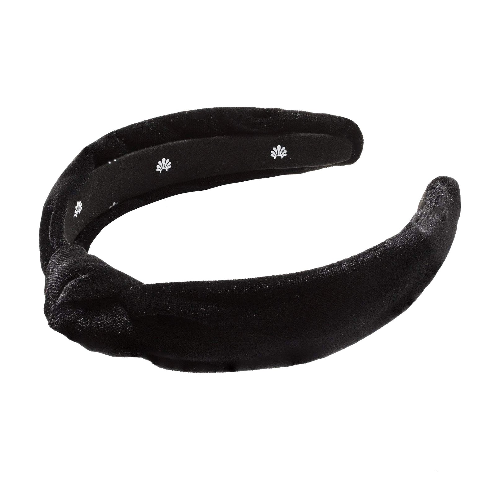 Lele Sadoughi HEADBANDS ONE SIZE / BLACK JET VELVET SLIM HEADBAND