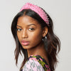 Lele Sadoughi HEADBANDS ONE SIZE / Candy Pink CANDY PINK GLASS BEADED WOVEN HEADBAND
