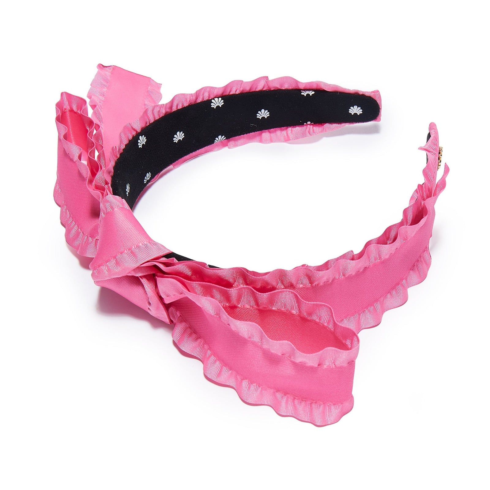 Lele Sadoughi HEADBANDS ONE SIZE / DAHLIA DAHLIA RUFFLE SHIRLEY HEADBAND