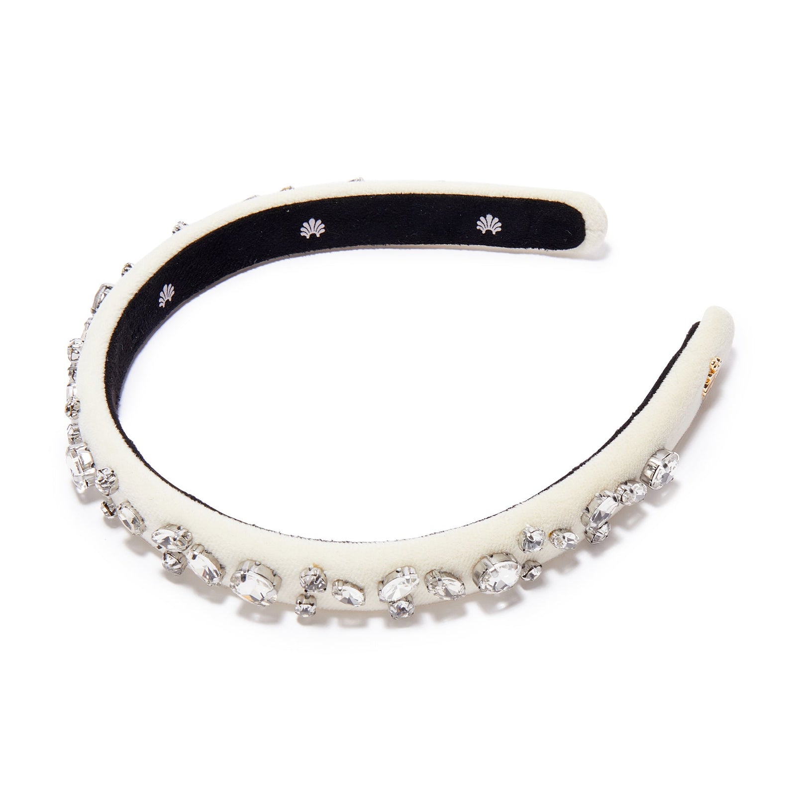 Lele Sadoughi HEADBANDS ONE SIZE / DIAMOND DIAMOND MIXED CRYSTAL VELVET GIGI HEADBAND