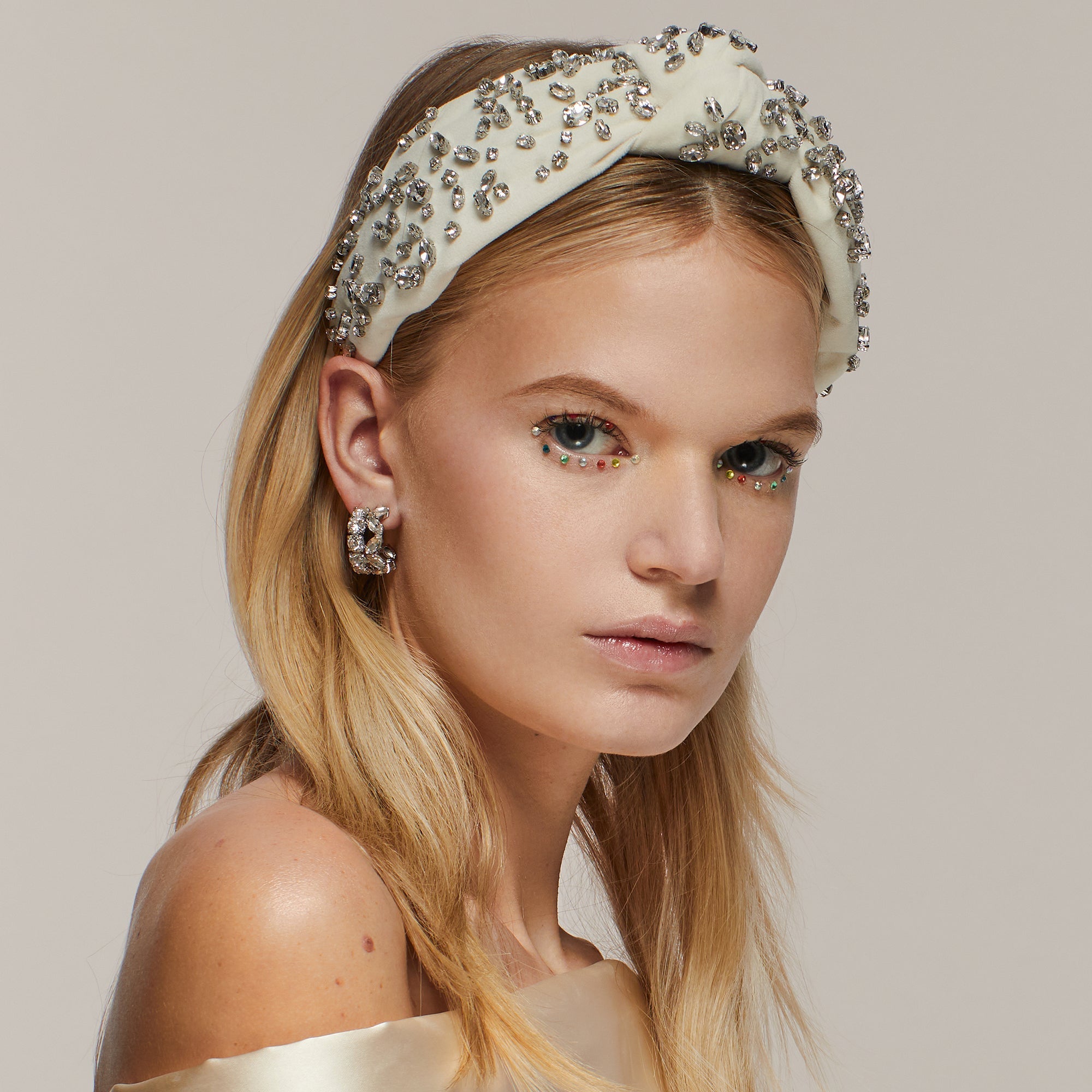 crystal embellished velvet headband