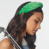 Lele Sadoughi HEADBANDS ONE SIZE GRASS GREEN GOLF KNOTTED HEADBAND