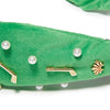 Lele Sadoughi HEADBANDS ONE SIZE / GRASS GREEN GRASS GREEN GOLF KNOTTED HEADBAND