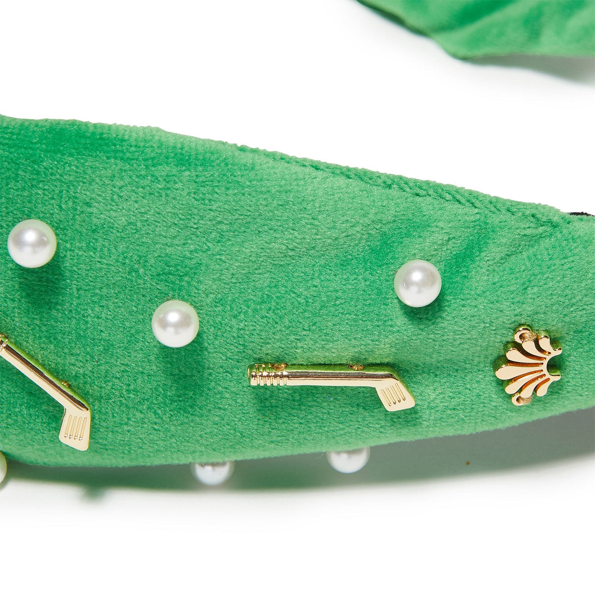 Lele Sadoughi HEADBANDS ONE SIZE / GRASS GREEN GRASS GREEN GOLF KNOTTED HEADBAND